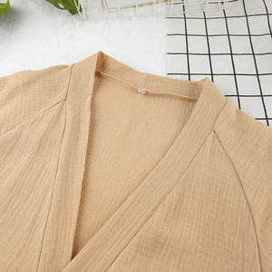 SMOOTH <span class=keywords><strong>Camicia</strong></span> <span class=keywords><strong>da</strong></span> <span class=keywords><strong>Notte</strong></span>/Abito Lungo/Accappatoio <span class=keywords><strong>da</strong></span> Hotel in Puro <span class=keywords><strong>Cotone</strong></span> per Donna, Comodo, Delicato sulla Pelle, Sottile, Design per Loungewear Autunnale - Product Image 6