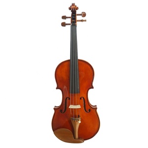 Sinomusik realizzato a mano in vernice marrone rosso lucido <span class=keywords><strong>violino</strong></span> <span class=keywords><strong>professionale</strong></span> con cima in abete rosso intagliato fiamma acero tra cui custodia e fiocco - Product Image 4