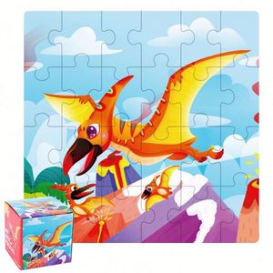 Style 24 Pcs in 1 <b>Box</b> Wooden Jigsaw <b>Puzzle</b> Animal Vehicle Dinosaur Montessori Educational Learning Toy Game for Children Kids - Product Image 5