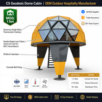 Dôme géodésique personnalisé OEM, Tente de luxe, Cabine étoilée, Pod de glamping, Hôtel préfabriqué, Villa, Resort, Hébergement extérieur, Fabrication chinoise