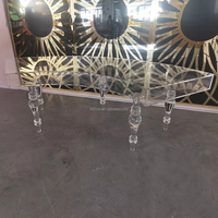 Braut Esstisch Transparente Acryl Tische Mode Clear Events Hochzeits feier Bankett Kunststoff runden Tisch