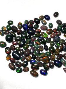 Ópalo Negro Etíope Natural Cabujón, Gema Suelta de Ópalo de Fuego para Fabricación de Joyas, Precio al por Mayor de Gemas Sueltas - Product Image 3