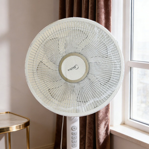 Floor Fan Dust Cover Universal White Polyester Home Use Electric Fan Protection Net - Product Image 1