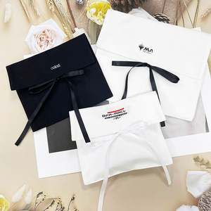 Wholesale Recyclable Luxury Custom Cotton Dust <b>Bag</b> Mailer Envelope Flap Pouch <b>Drawstring</b> Gift Packaging for Hair Clothes <b>Makeup</b> - Product Image 4