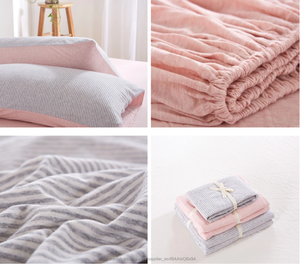 OEKO-TEX Fuente de la fábrica 100% de algodón de punto jersey <span class=keywords><strong>funda</strong></span> nórdica ropa de cama conjunto - Product Image 5