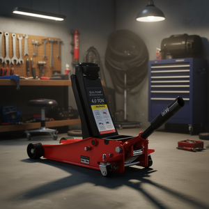 Gato hidráulico de suelo de perfil bajo con doble bomba, 4.0 toneladas, de acero, con doble pistón y elevación rápida para reparación de vehículos - Product Image 2