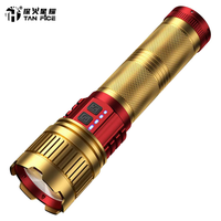 Lampe torche de camping multifonctionnelle en gros, puissante, longue autonomie, laser blanc, zoom haute puissance