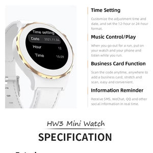 Reloj Inteligente Deportivo de Moda para Mujer DF HW HW3 con Pantalla a Color de 1.32 Pulgadas, Esfera Redonda, Dispositivos Inteligentes de Moda - Product Image 2