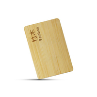 Carte-clé d'hôtel en bois programmable RFID NFC écologique pour le contrôle d'accès