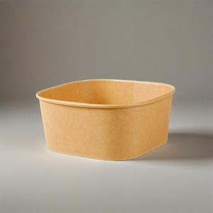 Tazón de Ensalada de Papel Biodegradable, Contenedor de Alimentos Desechable de Alta Calidad, Resistente al Agua y a la Grasa, Tazón de Ensalada de Papel Kraft Marrón - Product Image 5