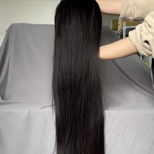 Perruque Lace Front Transparente 13x4 en Cheveux Bruts Birmans avec Baby Hair, Noir Naturel, Densité 180%, Cheveux Brésiliens Remy, Longue Longueur - Product Image 6