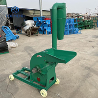 Broyeur à marteaux multifonctionnel haute efficacité pour cosses de riz et farine de maïs avec moteur, capacité 300 kg/h, 220V/380V