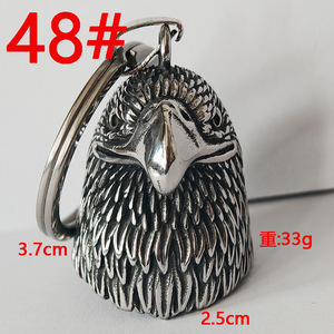 Porte-clés mousqueton en alliage de zinc fait main, motif ailes d'ange, pendentif religieux en métal, forme irrégulière, impression en relief - Product Image 6