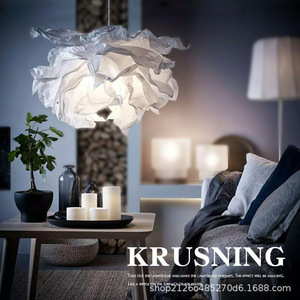 Modern Minimalist Nordic Cloud Shape Chandelier Oval LED Light Source <b>E26</b> Single Head Living Room Pendant Lamp - Product Image 3