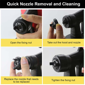 <span class=keywords><strong>Pistola</strong></span> de Pintura Eléctrica Inalámbrica de Alta Potencia HVLP de 220v 550w, Portátil, Automática, <span class=keywords><strong>para</strong></span> <span class=keywords><strong>Pintar</strong></span> <span class=keywords><strong>Casas</strong></span> y Autos - Product Image 6