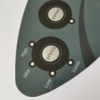 Panel Label Stiker Membran Saklar Grafis Sentuh PVC PC PET Elektronik Kontrol Kustom OEM untuk Panel Depan Peralatan