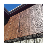 Mur-rideau en acier corten pour façade de centre commercial, écran décoratif de bâtiment, cloison, panneau de revêtement de façade en métal perforé