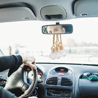 Diffuseur de parfum suspendu pour voiture de 8 ml, vide, rechargeable, en verre transparent, pour huiles essentielles et aromathérapie