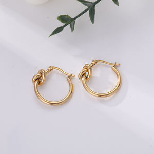Fashion Trendy Custom <b>Gold</b> Plated Stainless Steel Hoop <b>Earrings</b> <b>Set</b> for Women Hollow Design Customizable Size Packing Party - Product Image 4