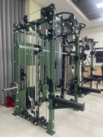 Entraîneur multifonctionnel commercial pour salle de sport, rack à squats, cage de musculation, croisement de câbles, machine Smith, acier, pile de poids 75 kg*2
