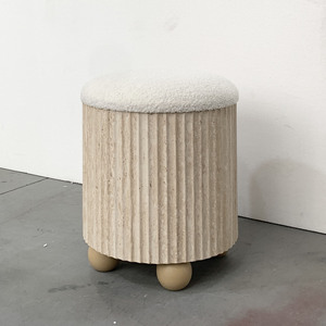 <span class=keywords><strong>Tabouret</strong></span> de rangement <span class=keywords><strong>en</strong></span> travertin, multifonctionnel, rond, <span class=keywords><strong>en</strong></span> tissu, pour salon, chambre à coucher, durable, gain de place, grande capacité, meubles de maison - Product Image 2