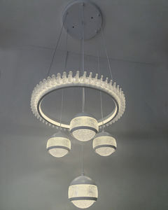 Moderner höhen verstellbarer LED-Kronleuchter aus Gold mit Acryl schirm für den Innenbereich 2 Jahre Garantie Dimmbar 220V (2770/<span class=keywords><strong>3</strong></span> 1) - Product Image 5