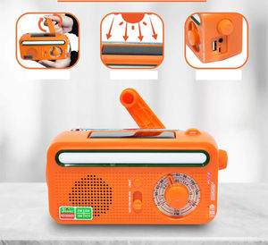 Radio de Emergencia Multibanda con Manivela Solar, Sintonización Automática, para Campismo y Actividades al Aire Libre, con Alarma SOS - Product Image 3