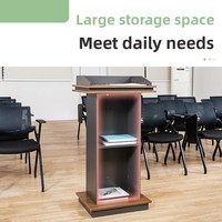 Podium en bois à hauteur réglable pour mobilier commercial pour présentations et conférences