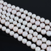 Prix de gros des perles, qualité AAA, perles d'eau douce naturelles blanches rondes de 11 à 13 mm pour la fabrication de bijoux