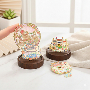 Magnete per Frigorifero Personalizzabile DIY con Punti Panoramici di Changsha, Souvenir Creativo e Culturale, Decorazione per la Casa, Adesivo Magnetico - Product Image 3