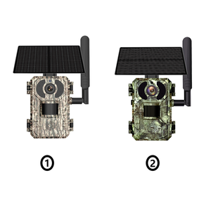 4G Panel solar alimentado 4MP AI Detección de movimiento Alarma Cámara de caza Gran angular Audio bidireccional Batería de baja potencia para animales salvajes - Product Image 4