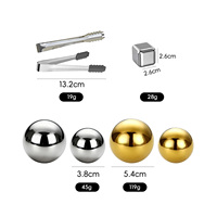 Logo personnalisé réutilisable métal acier inoxydable glaçon whisky pierres de refroidissement coffret cadeau pour whisky brandy tequila
