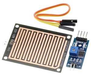 Módulo Sensor de Agua de Lluvia de 3.3V - 5V - Detección de Gotas de Lluvia y Monitor de Humedad para Arduino - Product Image 1