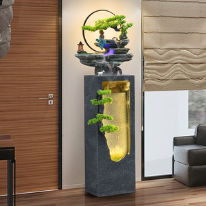 น้ำพุไฟเบอร์กลาสขนาดใหญ่แบบหมุนเวียนภายในสำหรับตกแต่งบ้าน - Product Image 3