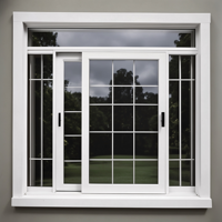 Système de fenêtres coulissantes en aluminium à rupture de pont thermique haut de gamme, sur mesure, avec grille française et double vitrage pour maison