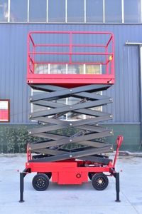 Gunting listrik Trailer baterai hidrolik seluler, 4 meter 6m 8m 15m gunting angkat meja gunting angkat Platform 10m - Product Image 2