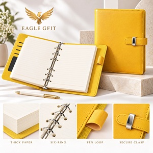 Custom Logo PU Leather Cover Diary Notebook, Corporate <b>Office</b> Business Stationery <b>Gift</b>, OEM Customised A5 Notebook - Product Image 4