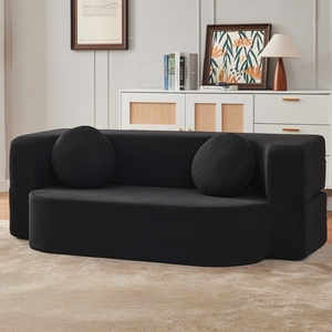 Mật độ cao bọt có thể gập lại nệm đơn ngủ ghế 6 trong 1 chuyển đổi gấp sofa giường với gối - Product Image 4