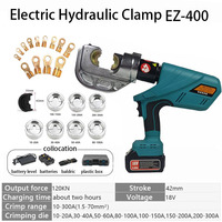 Pince à sertir hydraulique portable EZ-400 Outil d'électricien alimenté par batterie au lithium pour bornes Cu/Al 16-400mm ²