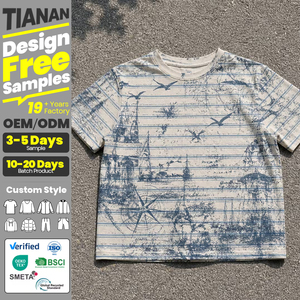 Camisetas de Verano para Hombre, Diseño de <span class=keywords><strong>Marca</strong></span> Tianan, Estilo Casual, Oversize, Streetwear, Impresión de Alta Calidad, Precio Bajo, Algodón - Product Image 1