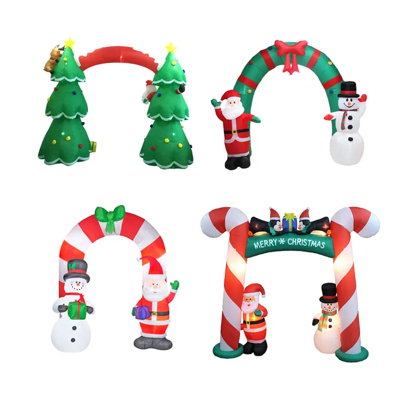 Хит продаж, рождественские товары, Рождественская елка с Санта-Клаусом, надувные арки, уличное украшение для двора и вечеринки