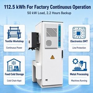 Sistema de Almacenamiento de Energía Solar Híbrido Todo en Uno de 112.5kwh 50KW, IP54, Fuera de la Red, con Batería de Litio e Inversor para Uso Comercial e Industrial - Product Image 3