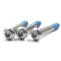 Vis d'étanchéité DIN916 à tête cylindrique Torx, filetage métrique, avec joint torique, en nylon bleu, antivol, M3 M4 M5