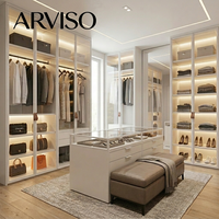Solution de conception de dressing sur mesure haut de gamme OEM/ODM pour villas de luxe