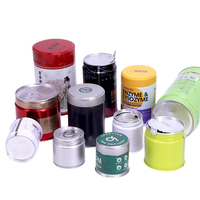 Boîte en métal vide personnalisée pour poudre de matcha, 30g, 50g, 80g, avec couvercle à anneau, conteneur rond scellé pour thé, café, matcha, avec couvercle à vis