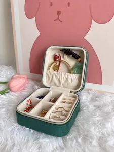 Eco-friendly Hotsale Multi Color Velvet Bote Bijoux Jewelry <b>Box</b> Portable Travel Case For Sorting Necklace Ring Stud <b>Earring</b> Bijo - Product Image 1