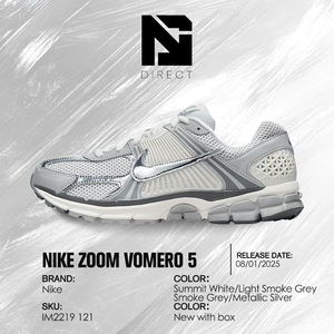 Air Zoom Vomero 5 'summit White Metallic Silver' Nike Chaussures de marche pour hommes Chaussures de sport respirantes en mesh - Product Image 6