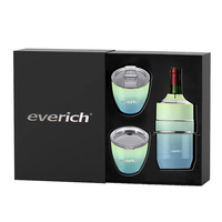 ODM Iceless Design Refroidisseur à vin Boîte cadeau Emballage isolé 304 Double paroi en acier inoxydable 304 Refroidisseur à vin avec couvercle