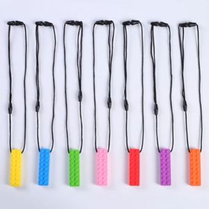 Juguete Sensorial de Silicona con Forma de Bloque de Construcción, Colgante, Embalaje en Bolsa OPP Resistente - Product Image 1