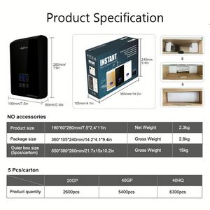 YK-55 điều khiển từ xa không dây 3.5kW-6KW 220V chất lượng cao ngay lập tức máy nước nóng điện máy nước nóng - Product Image 6